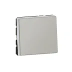 Кнопочный выключатель Mosaic 2 модуля - 6 A - алюминий