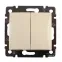 VALENA Выключатель двухклавишный в рамку слоновая кость