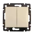 VALENA Выключатель двухклавишный в рамку слоновая кость