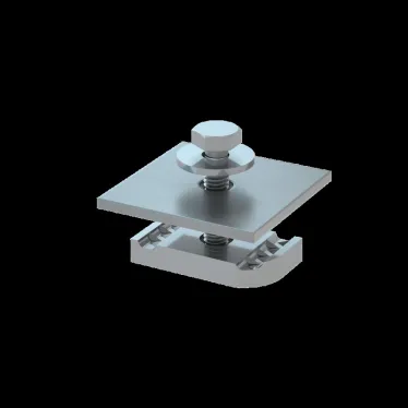 Прижим лестничного лотка к страт-профилю