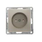 W59 Розетка скрытая без заземления в рамку шампань