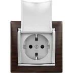 VALENA Рамка 1 пост темное дерево/серебро