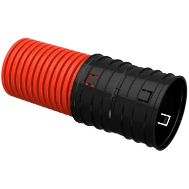 Труба гофрированная двустенная ПНД d-160мм красная (35м) IEK