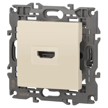 Розетка HDMI, Эра Elegance, сл.кость, 14-3114-02