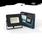 Прожектор светодиодный ДО 50 Вт 6000 лм 6500К AC 220В IP65 150х28х185мм матрированное закаленное стекло Qplus Gauss