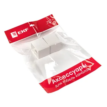 Соединитель (60х40) (4 шт) Plast PROxima белый