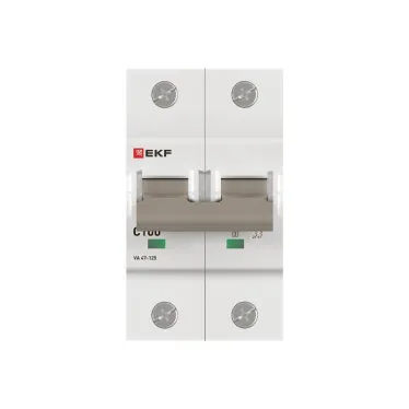 Автоматический выключатель ВА 47-125 2P 100А (C) 15кА PROxima