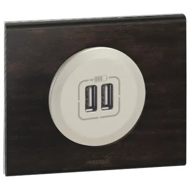 Celiane Панель лицевая розетки USB титан