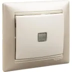 VALENA Рамка 1 пост белая/серебро