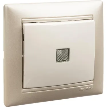 VALENA Рамка 1 пост белая/серебро