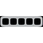 Valena ALLURE Рамка 5 постов алюминий универсальная