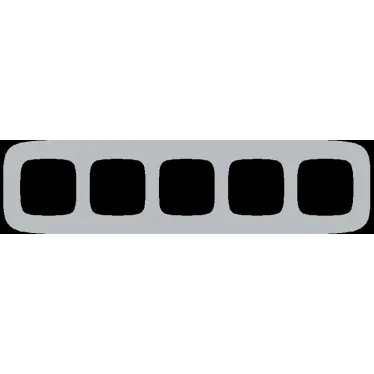 Valena ALLURE Рамка 5 постов алюминий универсальная