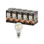 Лампа светодиодная филаментная F-LED A60-9W-827-E27 (филамент, груша, 9Вт, тепл, Е27) (10/100/1500)