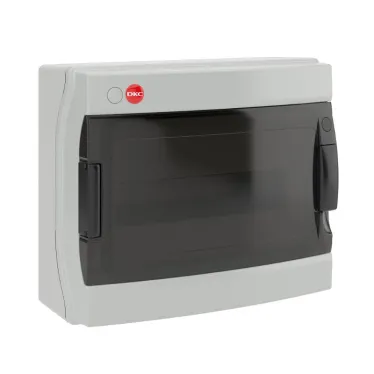 Щит настенный с дверцей 12 модулей IP65 серый с клеммным блоком 63А