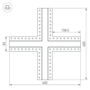 Крестовина SL-LINIA32-FANTOM (ARL, Металл)