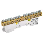 TEKFOR Шина PE земля неизолированная на универсальном держателе 6х9-16-Ж IEK