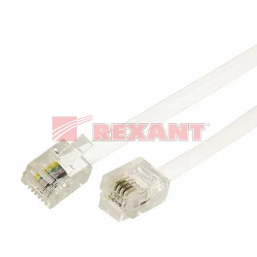 Телефонный удлинитель 5м. белый FD,