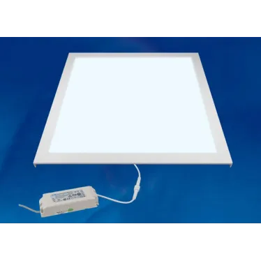 Светильник светодиодный потолочный встраиваемый. Дневной свет (6500K). Корпус белый. В комплекте с и/п. Алюминий