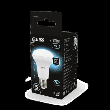 Лампа светодиодная LED 9 Вт 700 лм 4100К грибок R63 нейтральный E27 AC 220В Black Gauss