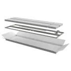 Дверь перфорированная двустворчатая для шкафа LINEA N 38U 600мм серая