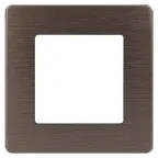 Рамка для розеток и выключателей Серия 12 12-5101-13 на 1 пост, Сатин, бронза