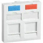 Вставка 45х45мм для 2 модулей Keystone Jack с маркером