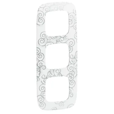 Valena ALLURE Рамка 3 поста Нарцисс хром универсальная