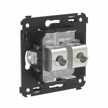 Avanti Компьютерная розетка RJ-45 без шторки в стену, кат.6 двойная экранированная, Белое облако