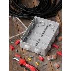 Коробка распаячная КМР-050-042пк пылевлагозащищенная 10 мембранных вводов уплотнительный шнур прозрачная крышка (190х140х70) PROxima