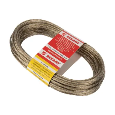 Трос стальной в ПВХ оплетке d-3.0 мм. прозрачный (20 м)