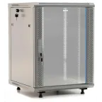 Шкаф настенный 19-дюймовый 18U 920x600х450мм стеклянная дверь с перфорацией