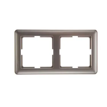 W59 Рамка 2 поста шампань