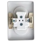 ХИТ Розетка двойная скрытая белая без заземления и шторок 16А 250В