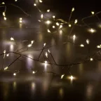 Светодиодная новогодняя гирлянда ЕNIG - 100M нить Мишура 3 м теплый белый 150 microLED 220 V