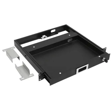 Полка выдвижная клавиатурная 19д 1U 400мм черная by ZPAS