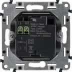 Valena ALLURE.Зарядное устройство с двумя USB-разьемами тип А-тип С 240В/5В 3000мА.С лицевой панелью.Цвет Слоновая кость