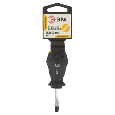 Отвертка SL 5х40 мм шлицевая двухкомпонентная рукоятка