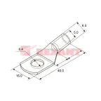 Наконечник ТМЛ 10-8-5 (10 кв мм - 8 мм) ГОСТ 7386-80 5шт, REXANT