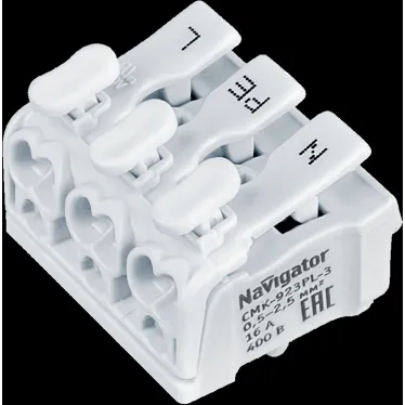 Клеммы монтаж. NTC-CMK-923PL-3-50 (50 шт/уп) Navig