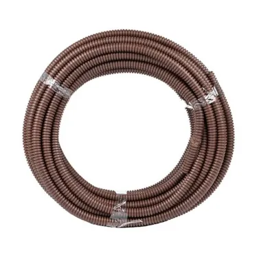 Труба гофрированная ПВХ с зондом под темное дерево d16мм (25м) Plast PROxima