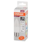 Лампа светодиодная LED 7 Вт E27 3000К 560Лм свеча 220 В (замена 60Вт) OSRAM