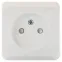 ЭТЮД Розетка наружная без заземления со шторками белая