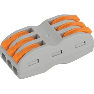 Клемма серия 423 проходная 3 плюса с рычагом 0.08-4мм2 упаковка 50 шт