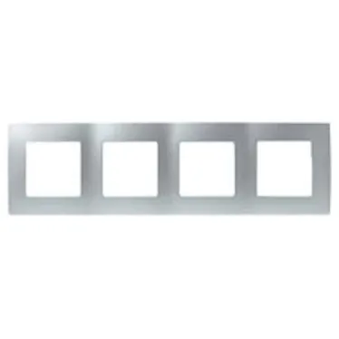 ETIKA Рамка 4 поста алюминий