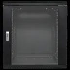 Шкаф настенный 19' TERACOM PRO 12U 600х600 мм дверь стеклянная с замком-ручкой чёрный