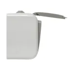 Блок розетка Мурманск 1-м 16А с заземлением с крышкой + двухклавишный выключатель IP54 серый