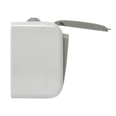 Блок розетка Мурманск 1-м 16А с заземлением с крышкой + двухклавишный выключатель IP54 серый