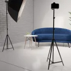 Тренога напольная для установки кольцевого светильника черный Ring