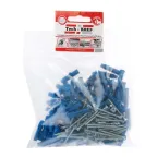 Шуруп универсальный 3.0х30 потайная головка оцинкованный + дюбель 5х25 (100шт)