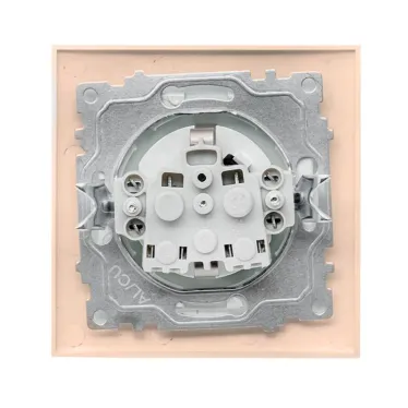 Валенсия розетка 1-местная с/з 16А кремовая с защ. штор. PROxima